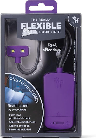 IF The Really Flexible Book Light Φωτάκι Βιβλίου LED με Κλιπ Μωβ