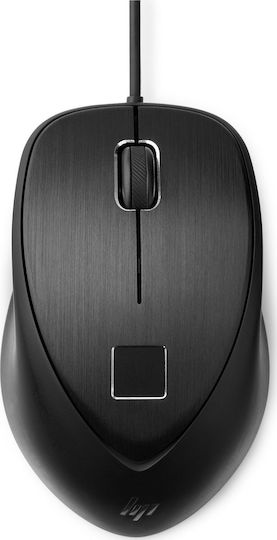 HP Fingerprint Wired Mouse Black