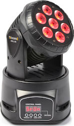 BeamZ Φωτορυθμικό Wash LED DMX με Ρομποτική Κεφαλή MHL74 Mini 7x10W Quad Black RGB
