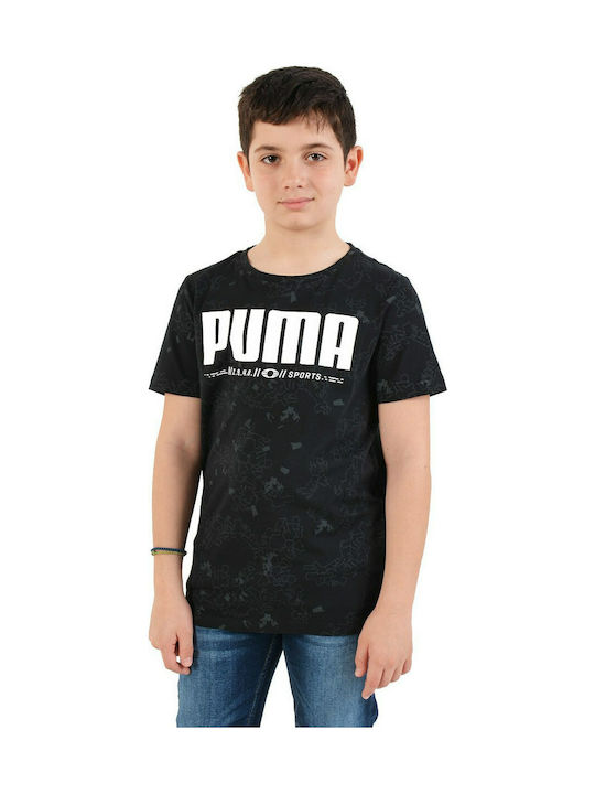 Puma Active Sports Παιδικό T-shirt Μαύρο