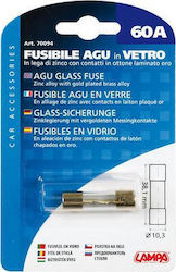 Lampa AGU Glass Fuse 60A Ασφάλεια Αυτοκινήτου Γυάλινη Στρογγυλή