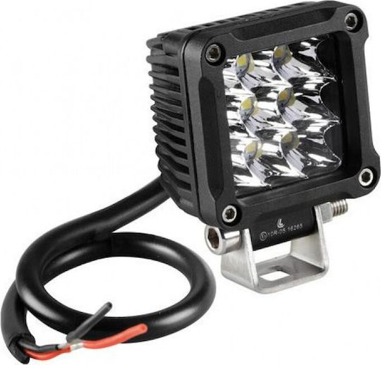 Lampa WL-18 Squareς Waterproof Headlights Car LED Universal 9 - 32V 10W 5.2cm with White Lighting 1pcs
