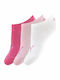 Puma Girls 3 Pack Sport Ankle Socks Pink