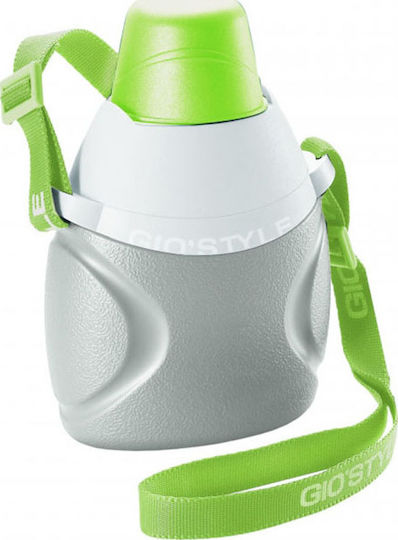 GioStyle Ciao Bottle Bottle Thermos Plastic 650ml Gray / Green with Cap-Cup