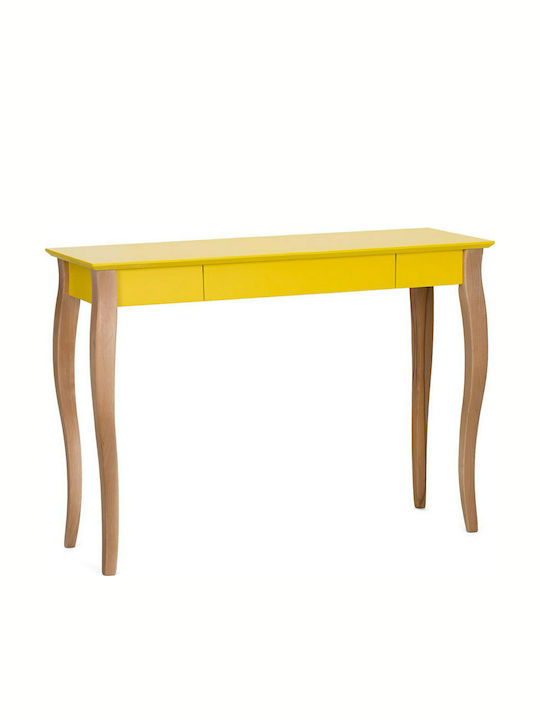 Desk Lillo Wooden Yellow 105x40x74cm