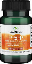 Swanson P-5-P Vitamin B-6 Pyridoxal-5-Phosphate Vitamin 40mg 60 Mützen