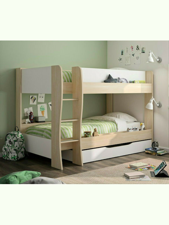 Παιδικό Κρεβάτι Κουκέτα για Στρώμα 90x200cm Λευκό Roomy