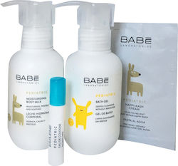 Babe Laboratorios Babe Pediatric Travel Kit Moisturizing Body Milk 100ml & Bath Gel 100ml & Napy Rash Cream 30ml & Eau De Cologne 2ml