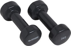 Schildkrot Set Hexagonal Vinyl Dumbbells Vinyl Set of Hexagon Dumbells 2 x 2kg