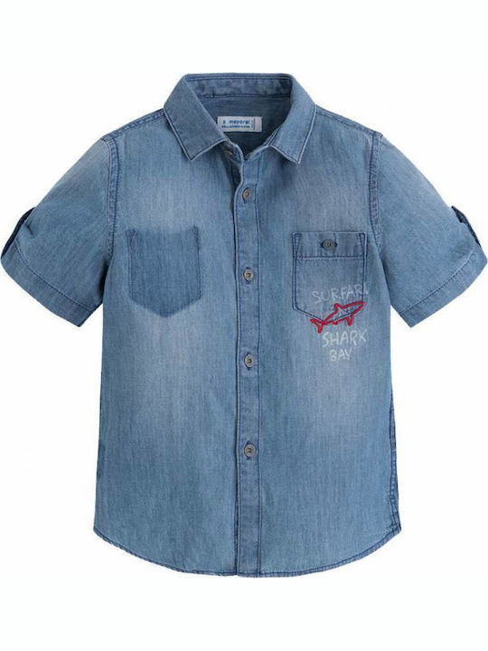 Mayoral Kids Denim Shirt Blue