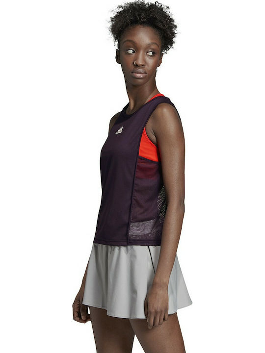 Adidas Escouade Women's Athletic Blouse Sleeveless Purple
