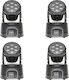 Art Sound Moving Light Wash LED with Robotic Head AL-1025 Mini Set (4 Lights) RGBW