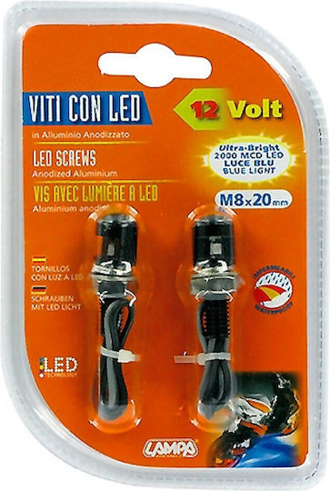 Lampa Black Led Screws Blue Light Innenraum-Dekorationsbeleuchtung für Autos 12V Blau