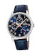 Festina Retro Watch Battery with Blue Leather Strap