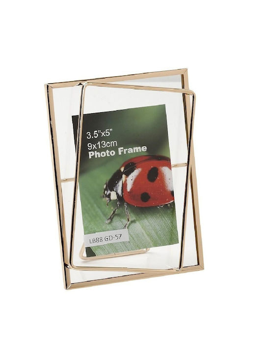 Espiel Photo Frame Metallic 13x18cm with Gold Frame