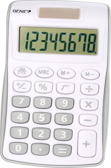 Genie 120 Αριθμομηχανή Τσέπης 8 Ψηφίων σε Ασημί Χρώμα