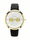 Furla Damen Uhr Chronograph mit Schwarz Lederarmband