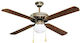 Lineme Deco Ceiling Fan 132cm with Light Fixtur...