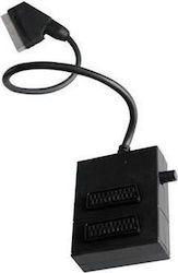 Eurolamp Cable Scart male - Scart female 0.5m Black 147-10111