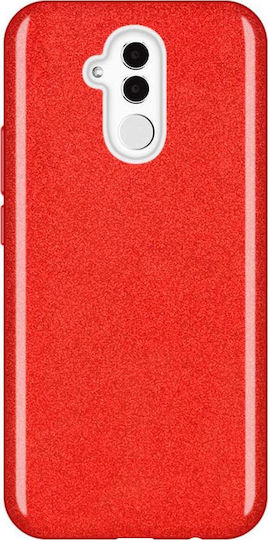 Wozinsky Glitter Umschlag Rückseite Silikon Rot (Huawei Mate 20 Lite)