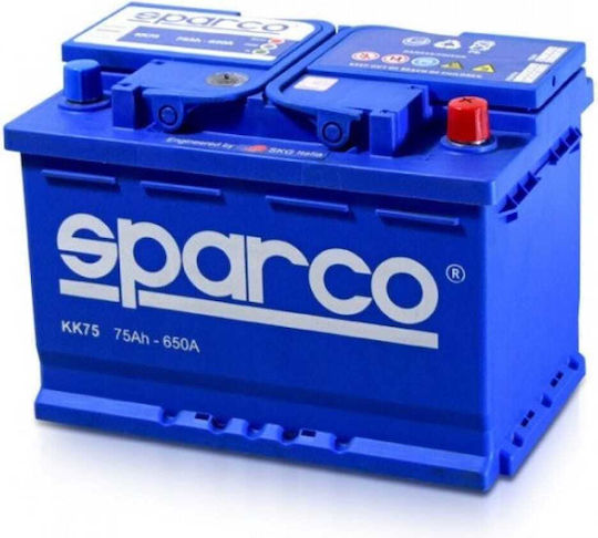 Sparco Baterie Auto KK75 cu Capacitate 75Ah și CCA 650A
