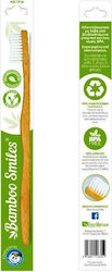 Bamboo Smiles Toothbrush Adults Manual Toothbrush Medium Beige 1pcs