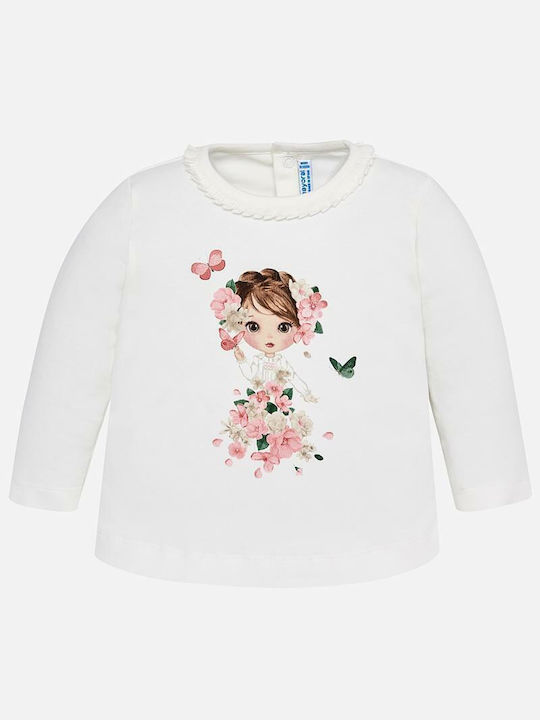 Mayoral Kids Blouse Long Sleeve White