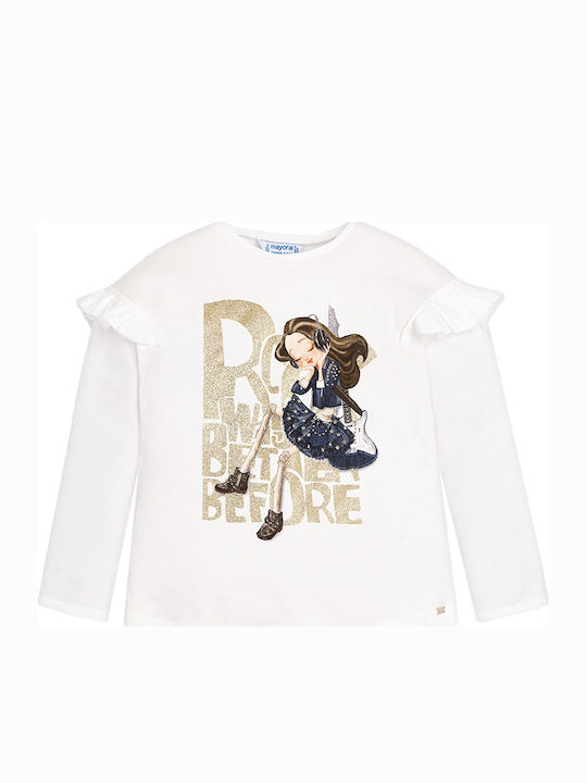 Mayoral Kids Blouse Long Sleeve Beige