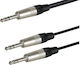 Prostage Cable 6.3mm male - 2x 6.3mm male 0,6m (Y-TRS-006)