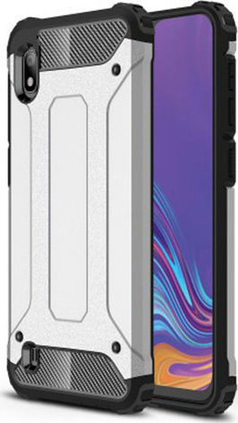 Hurtel Tough Armor Back Cover Πλαστικό Ασημί (Galaxy A10)