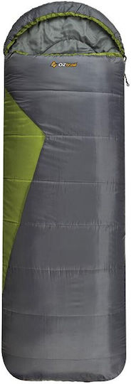 OZtrail Sleeping Bag Μονό 3 Εποχών Blaxland Hooded Grey/ Green