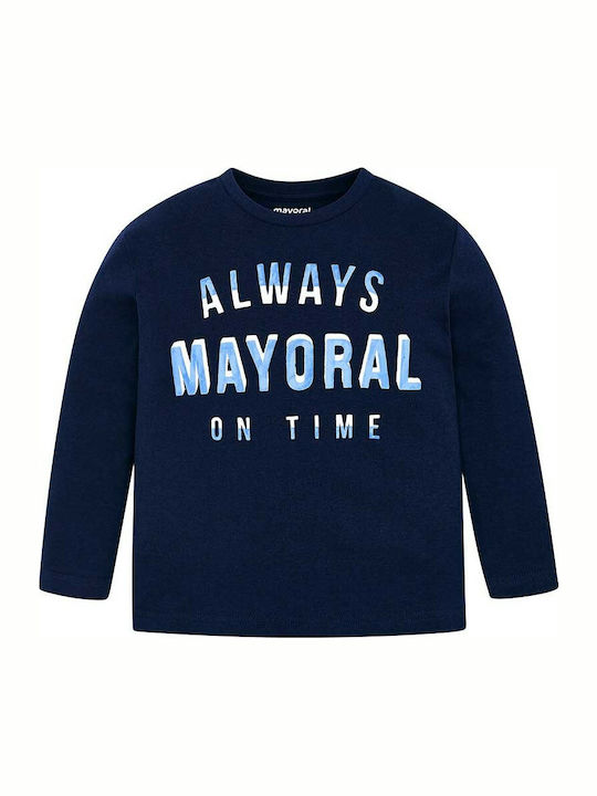 Mayoral Children's Blouse Long Sleeve Navy Blue