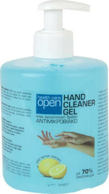 Open Cosmetics Mild Antiseptic Hand Gel Dezinfectant Gel Pentru mâini cu pompă 500ml Lămâie