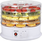 Sogo Food Dehydrator with 5 Shelves and Adjustable Temperature 40-70°C