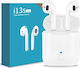 TWS i13S Earbud Bluetooth Handsfree Earphones with Sweat Resistance and Charging Case Whitά