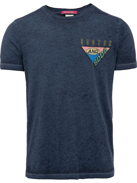 Scotch & Soda Men's Short Sleeve T-shirt Navy Blue 149025-0611