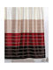 Import Hellas Multi Fabric Shower Curtain 180x200cm Red-Brown-Pink 4670