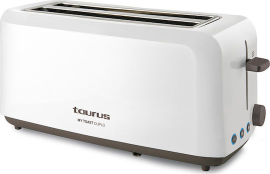 Taurus Mytoast Duplo Φρυγανιέρα 2 Θέσεων 1450W Λευκή