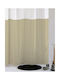 Import Hellas Dobblo Fabric Shower Grommet Curtain 180x200cm Beige-White 4668