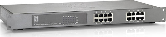 Level One FEP-1612W150 Неуправляем L2 PoE+ Switch с 16 Портове Ethernet