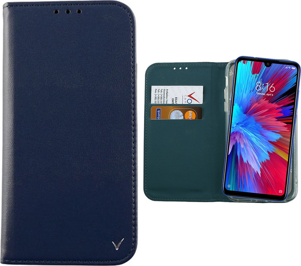Volte Tel Book Δερματίνης Μπλε Xiaomi Redmi Note 7 7 Pro Skroutzgr 8502