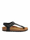 Birkenstock Kairo Oiled Leather Leather Women's Flat Sandals Anatomic With a strap In Black Colour 0147113