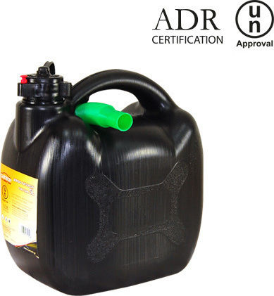 Cartech Double Seat Plastic Fuel Can With Extension Tube 10lt Black