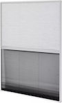 vidaXL Moskitonetz Fenster Plissiert Weiß aus Fiberglas 120x80cm 142617
