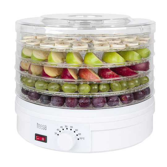 Teesa Food Dehydrator with 5 Shelves and Adjustable Temperature 35-70°C