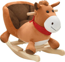 vidaXL Rocking Toy Horse for 12++ months with Max Load Capacity 25kg Brown