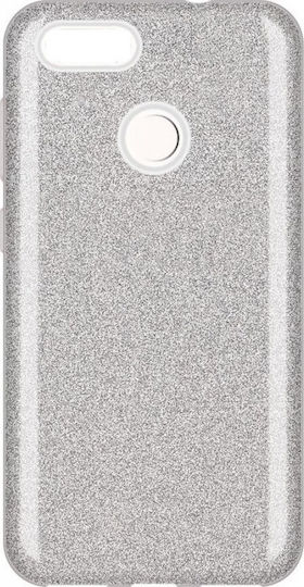 Forcell Back Cover Σιλικόνης Ασημί (Redmi 6)