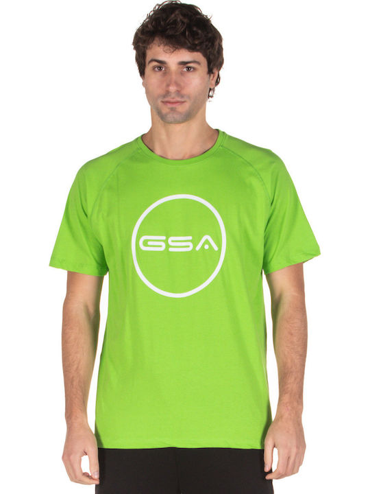 GSA Superlogo Circle Bărbați T-shirt Sportiv cu Mânecă Scurtă Verde