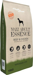 vidaXL Premium Maxi Adult Essence 15kg Dry Food for Adult Large Breed Dogs with Beef and Chicken vidaXL Premium Maxi Adult Essence 15kg Dry Food for Adult Large Breed Dogs with Beef and Chicken