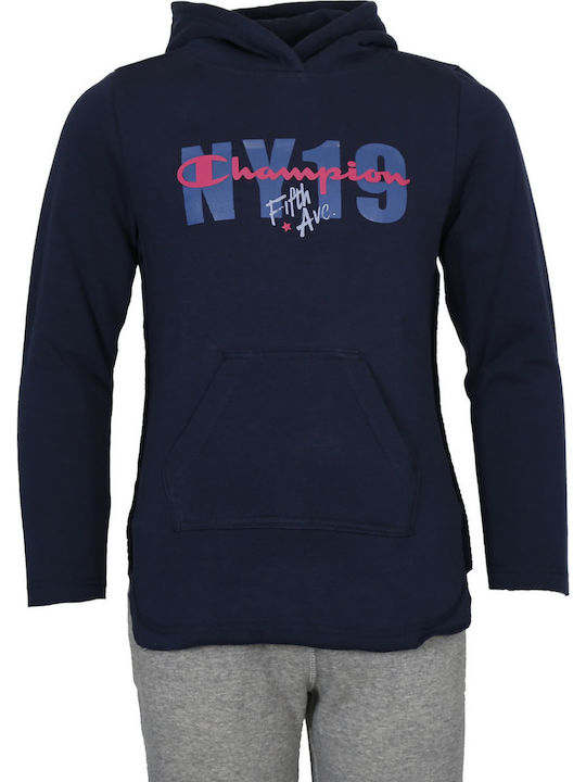 Kids Sweatshirt with Hood and Pockets Navy Blue